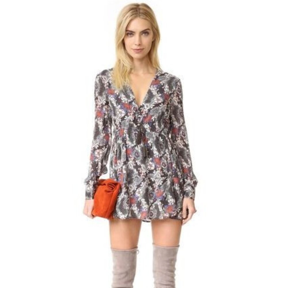 Free People Stealing Fire Mini Dress Tunic